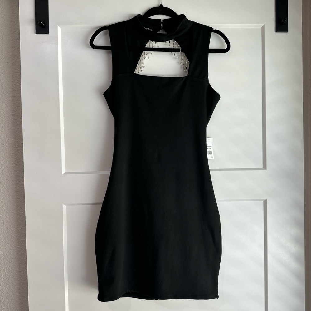 Bebe black backless dress Size L
